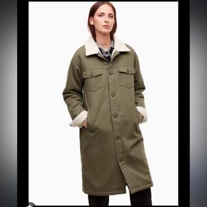 aritzia tna murad coat-green xxs